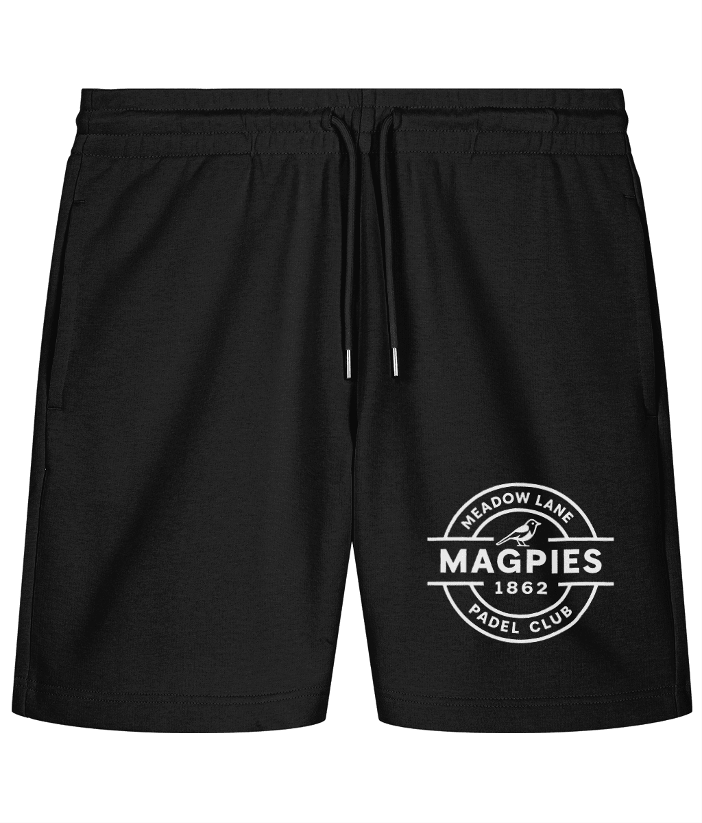 Notts Magpies Padel Club Training Shorts – unisex black padel training shorts, front | Corcuera Padel Club