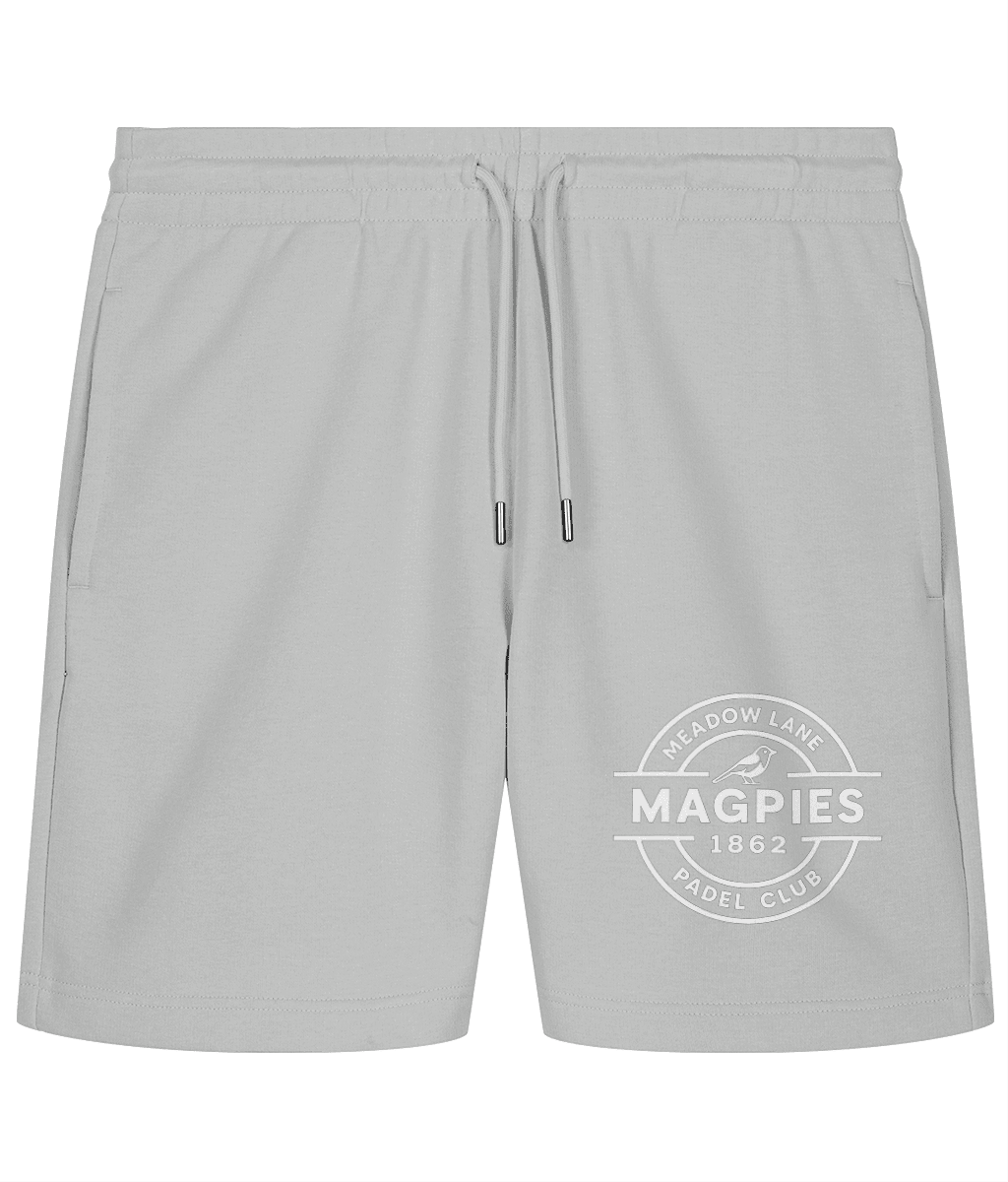 Notts Magpies Padel Club Training Shorts – unisex heather grey padel training shorts, front | Corcuera Padel Club