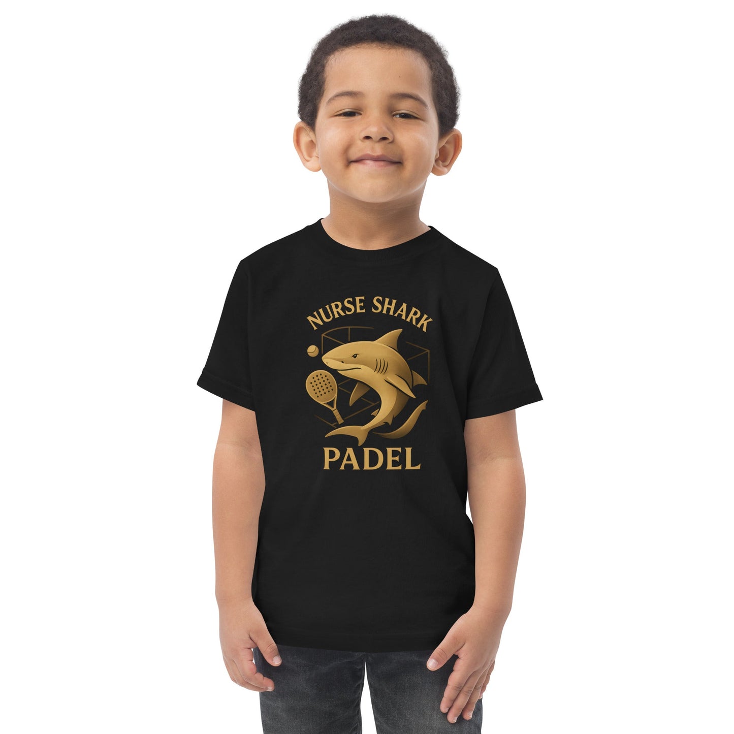 Nurse Shark Padel Toddler T-Shirt – kids' padel tee, detail | Corcuera Padel Club