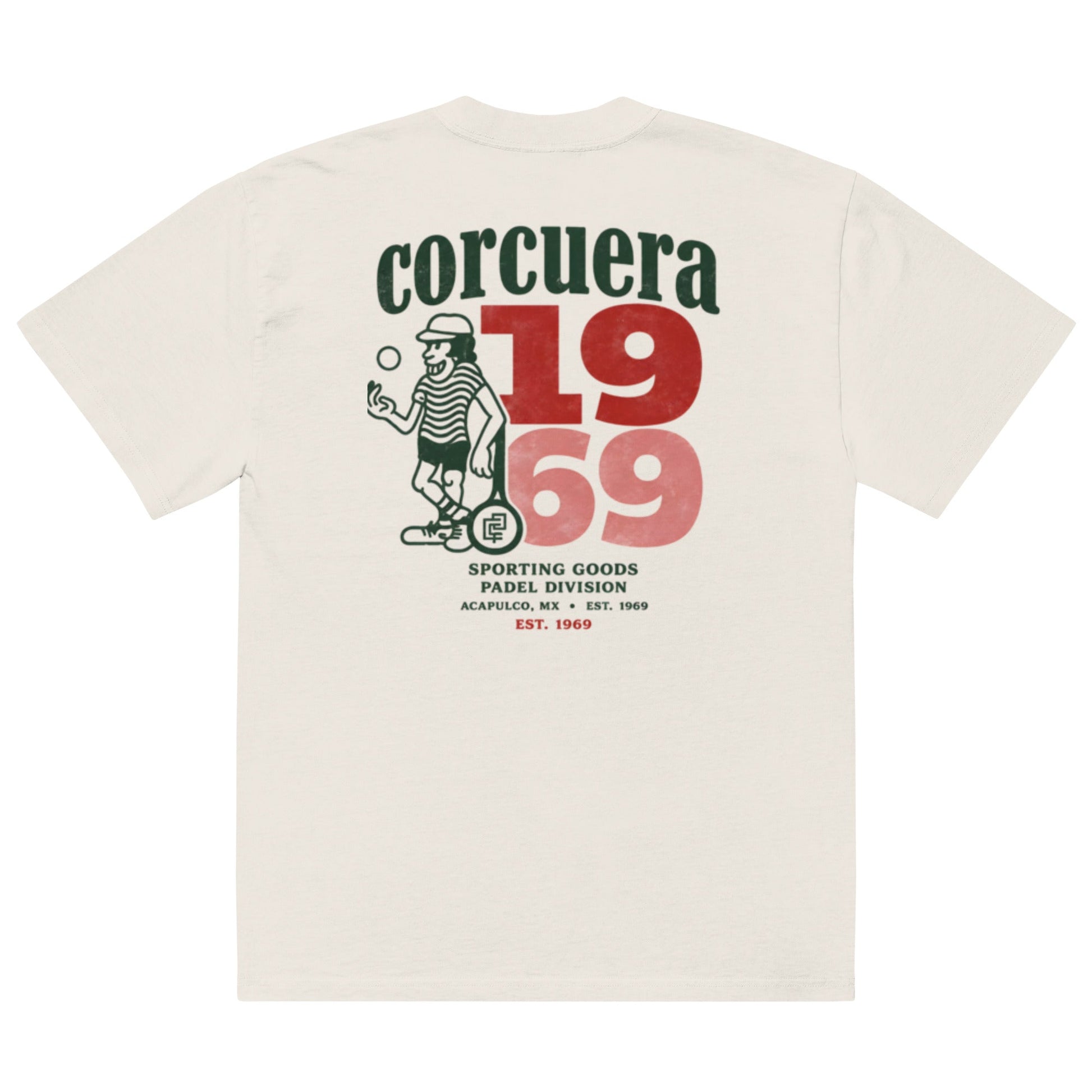 OG Oversized Faded Padel T-Shirt – unisex faded padel tee, lifestyle | Corcuera Padel Club