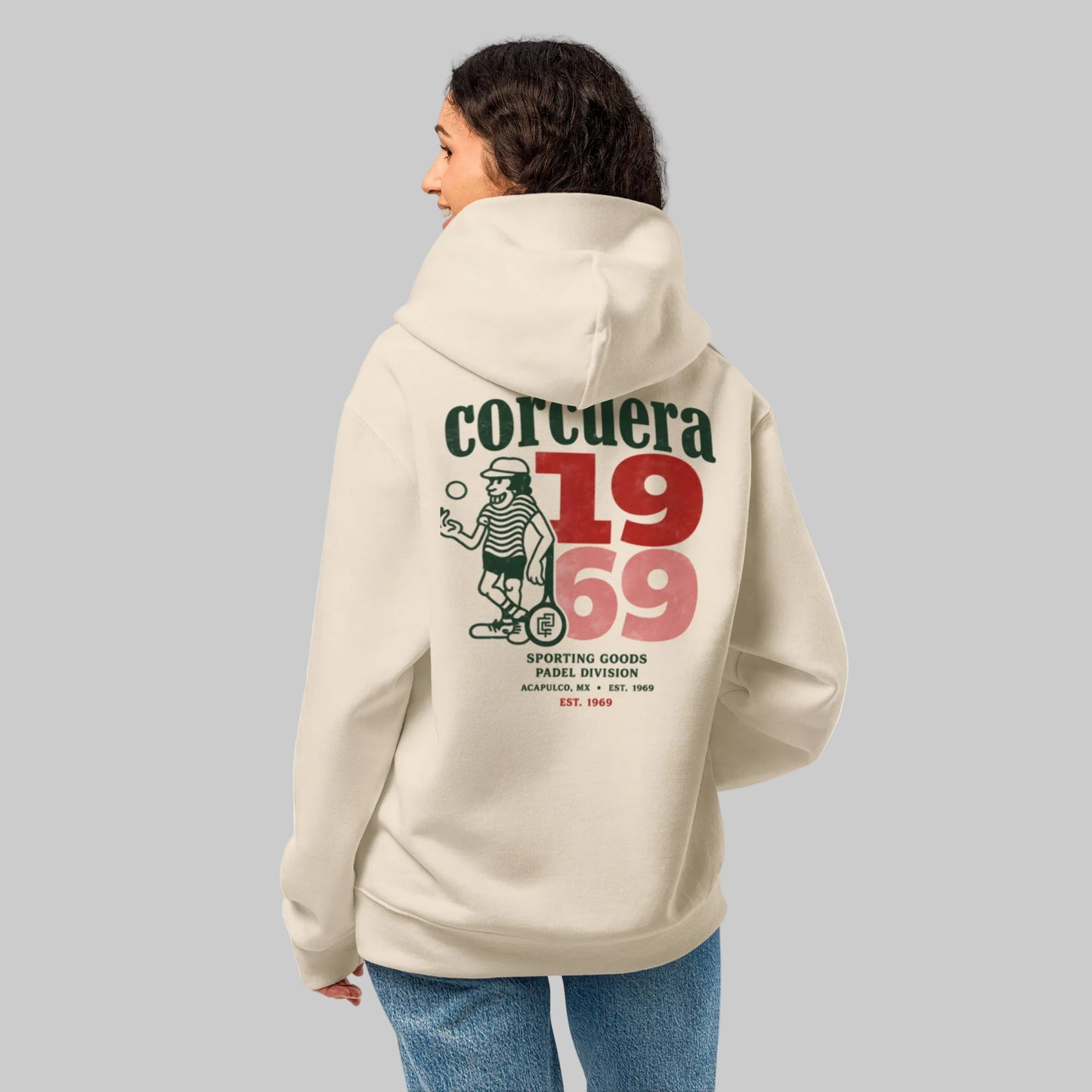 OG Oversized Heavyweight Padel Hoodie – unisex padel hoodie, detail | Corcuera Padel Club