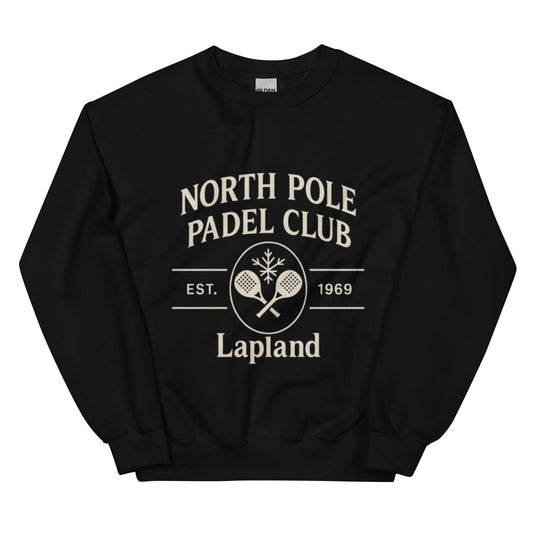 Padel North Pole Christmas Jumper — Unisex Sweatshirt Black - Corcuera Padel Club