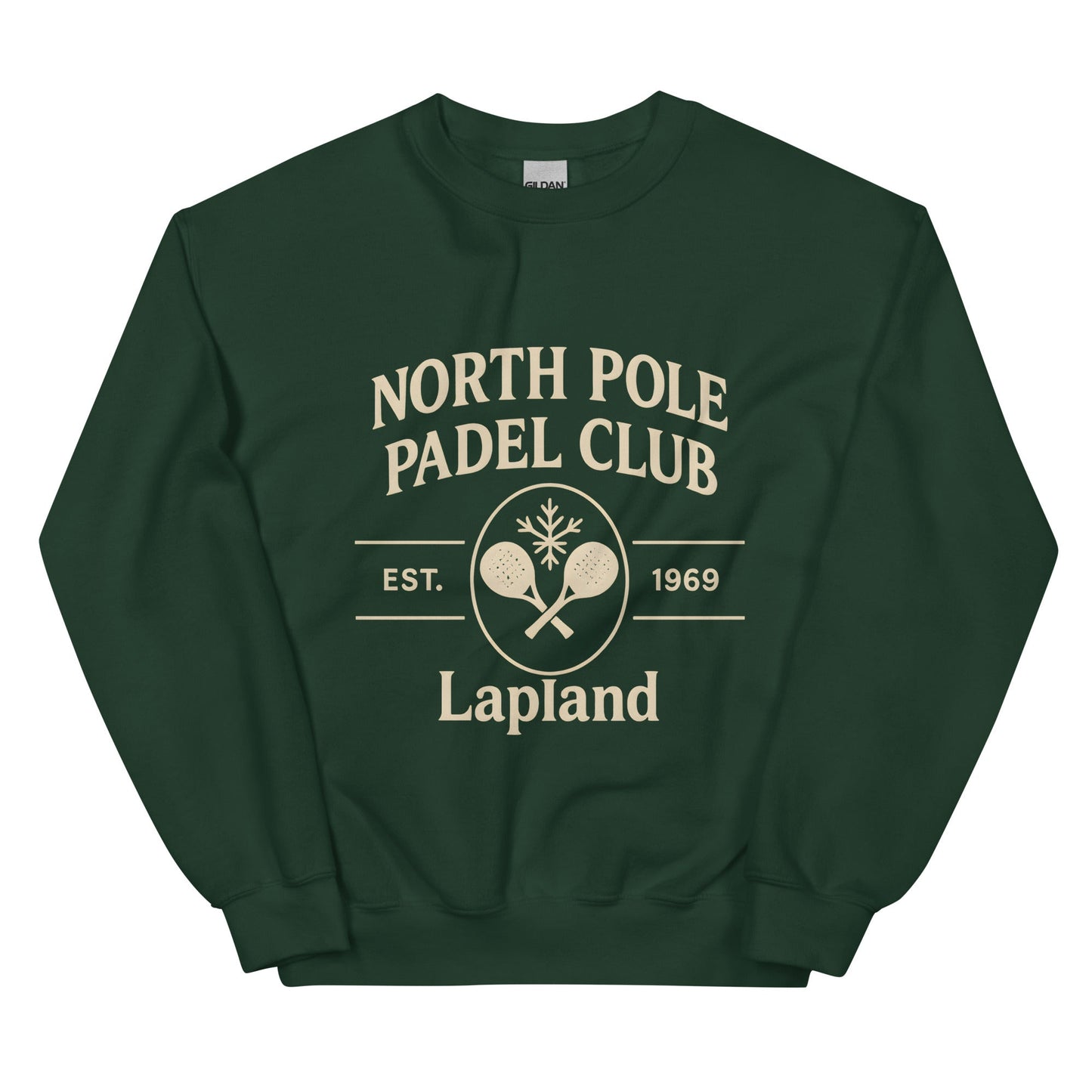 Padel North Pole Christmas Jumper — Unisex Sweatshirt Green - Corcuera Padel Club