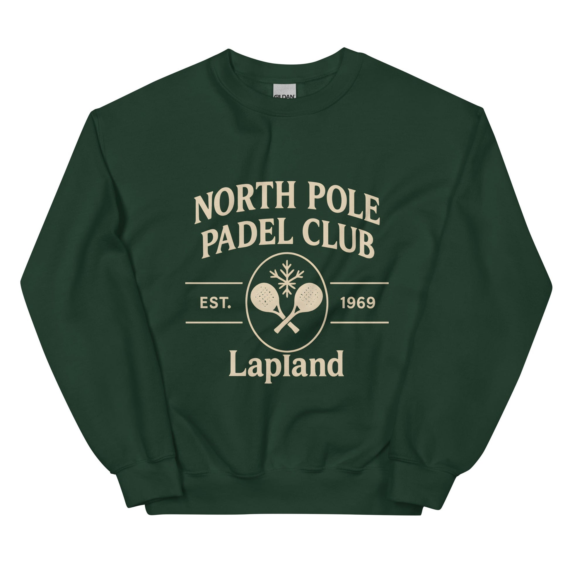 Padel North Pole Christmas Jumper — Unisex Sweatshirt Green - Corcuera Padel Club