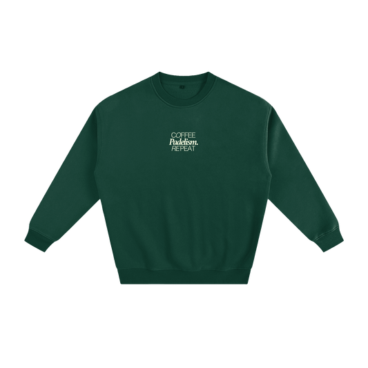 Padelism Coffee Repeat Padel Sweatshirt – unisex padel sweatshirt, back | Corcuera Padel Club