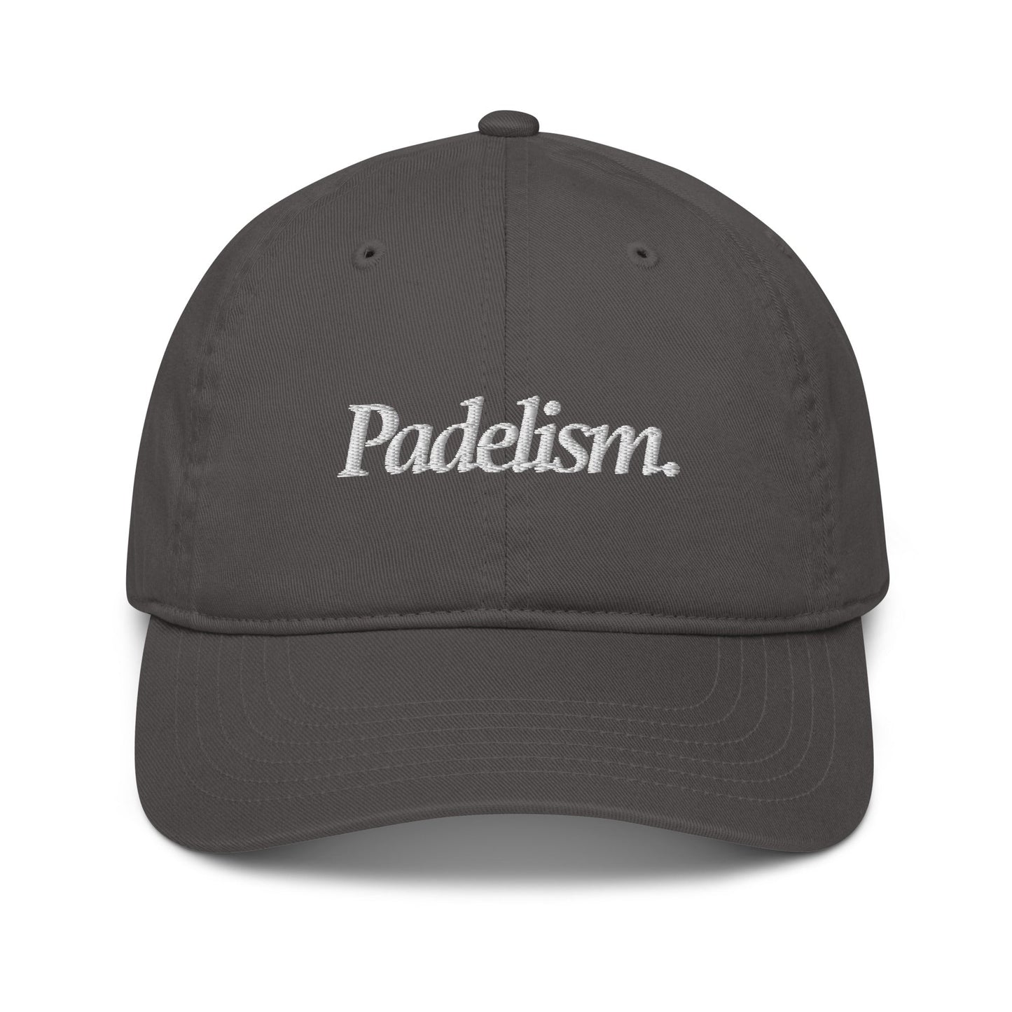 Padelism Organic Dad Hat – detail view of organic padel headwear