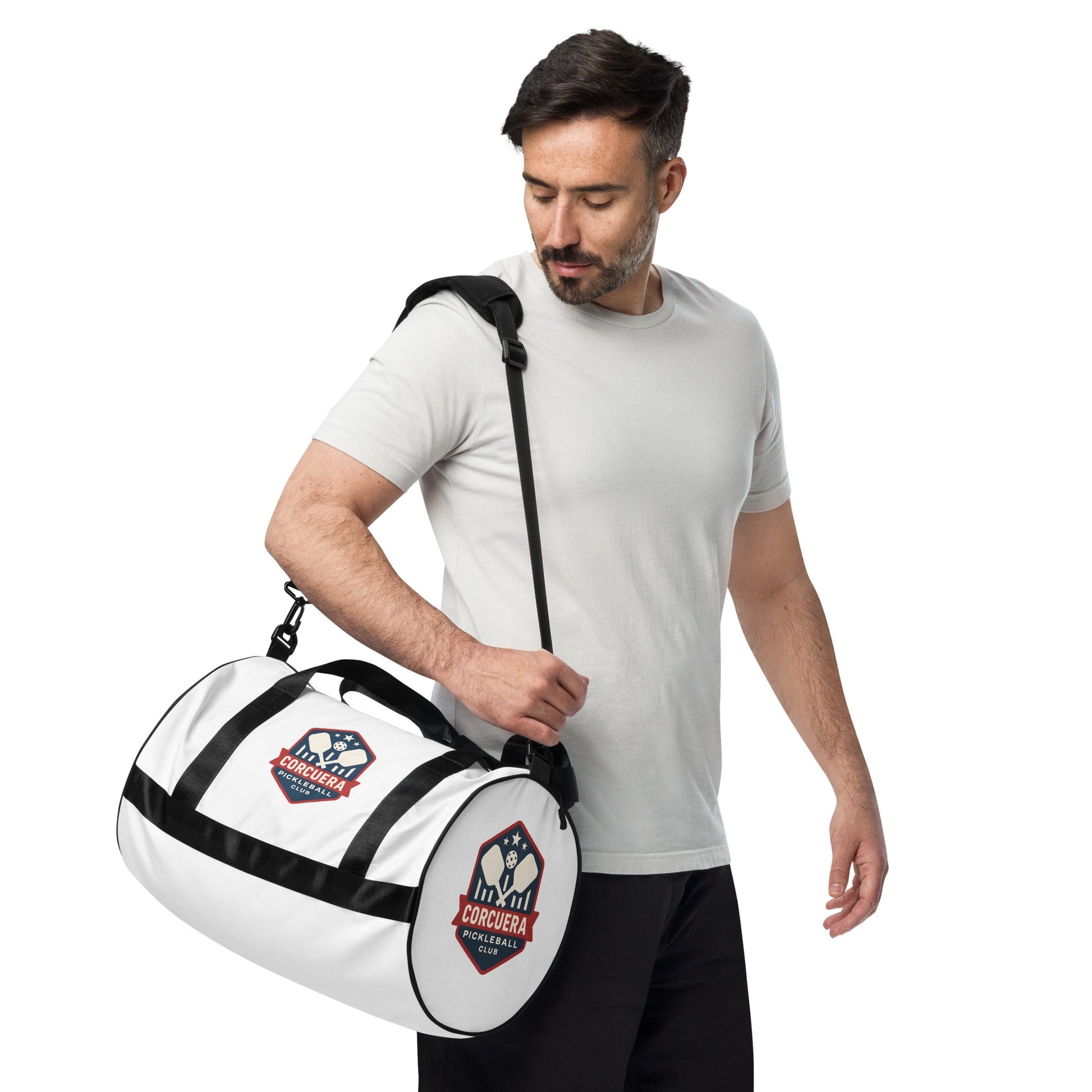Pickleball All-Over Print Gym Bag – unisex pickleball gym bag, back | Corcuera Padel Club