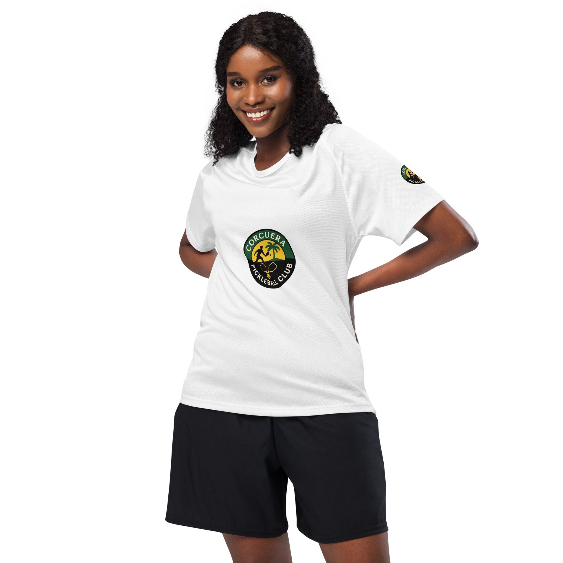 Pickleball Jamaica Open Pre-Match Jersey – unisex pickleball jersey, detail | Corcuera Padel Club