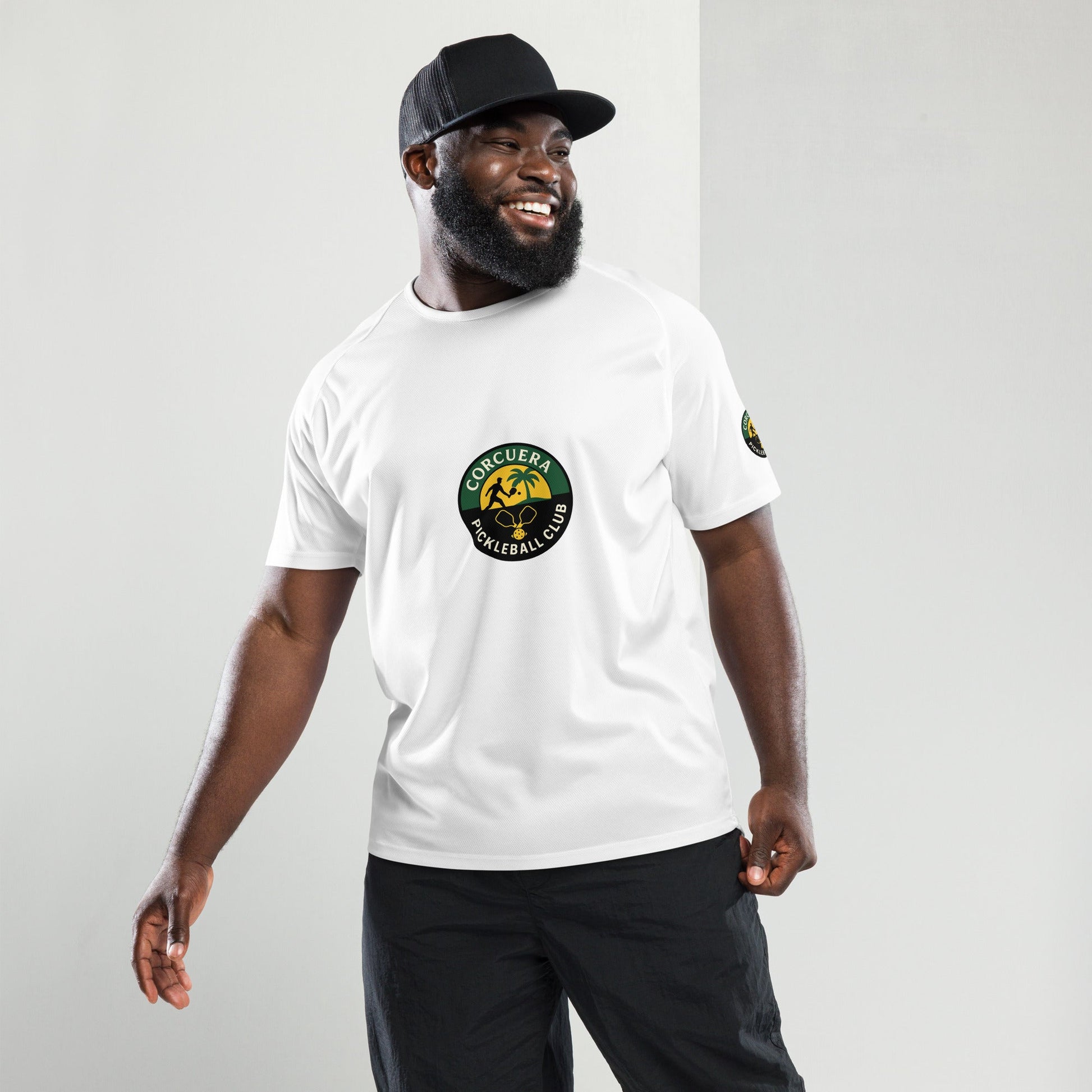 Pickleball Jamaica Open Pre-Match Jersey – unisex pickleball jersey, worn shot | Corcuera Padel Club