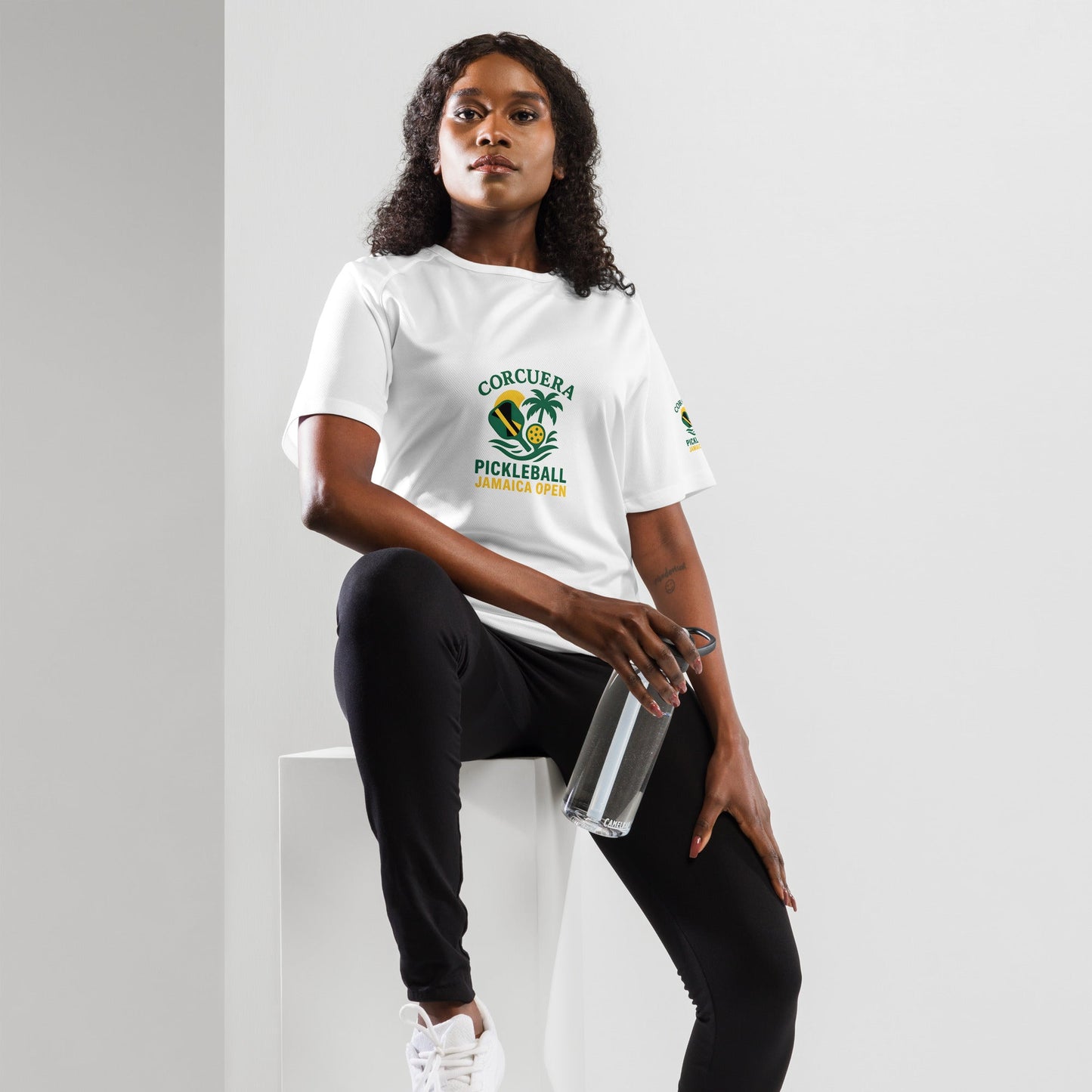 Pickleball Jamaica Open Jersey – unisex pickleball jersey, flat lay | Corcuera Padel Club