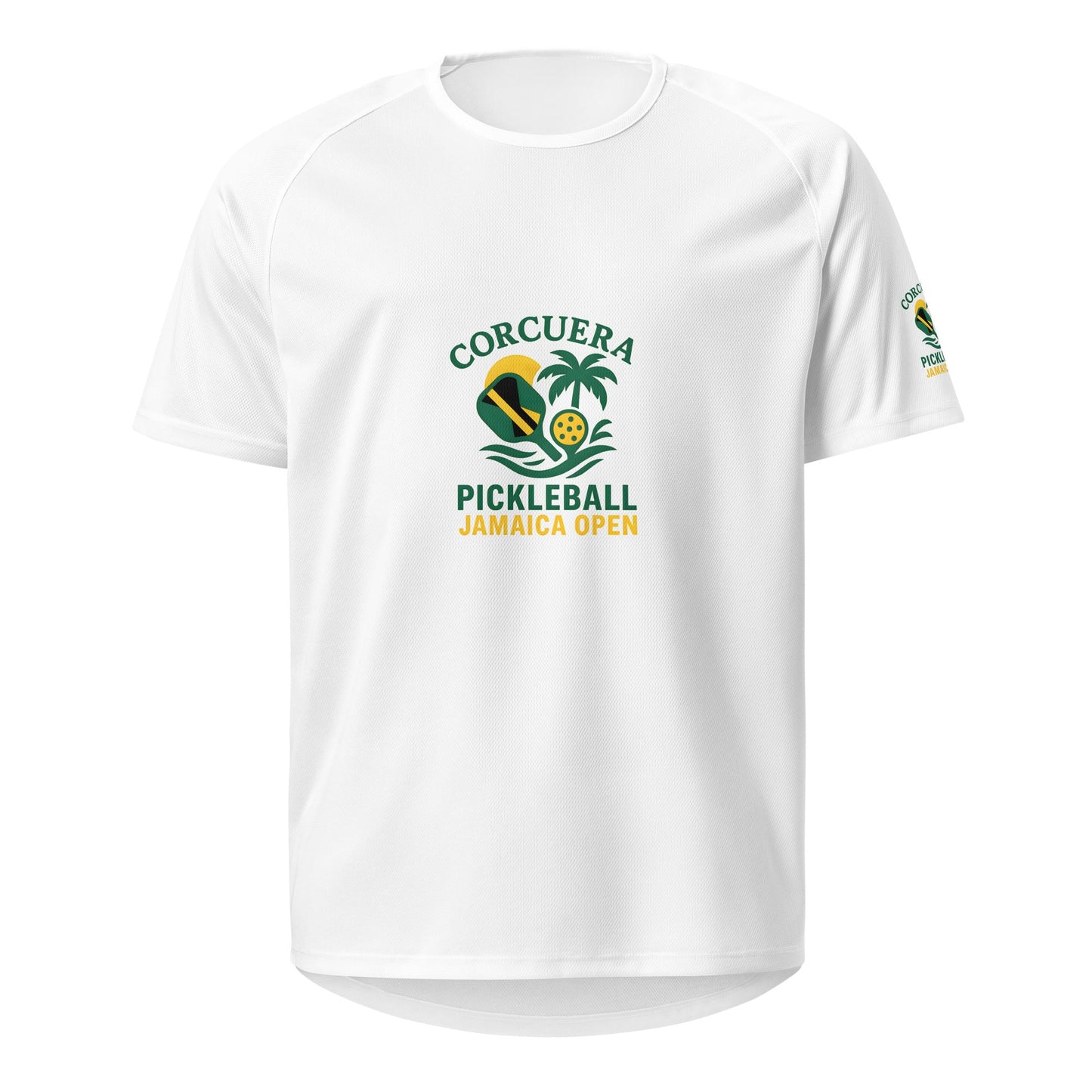 Pickleball Jamaica Open Jersey – unisex pickleball jersey, front | Corcuera Padel Club