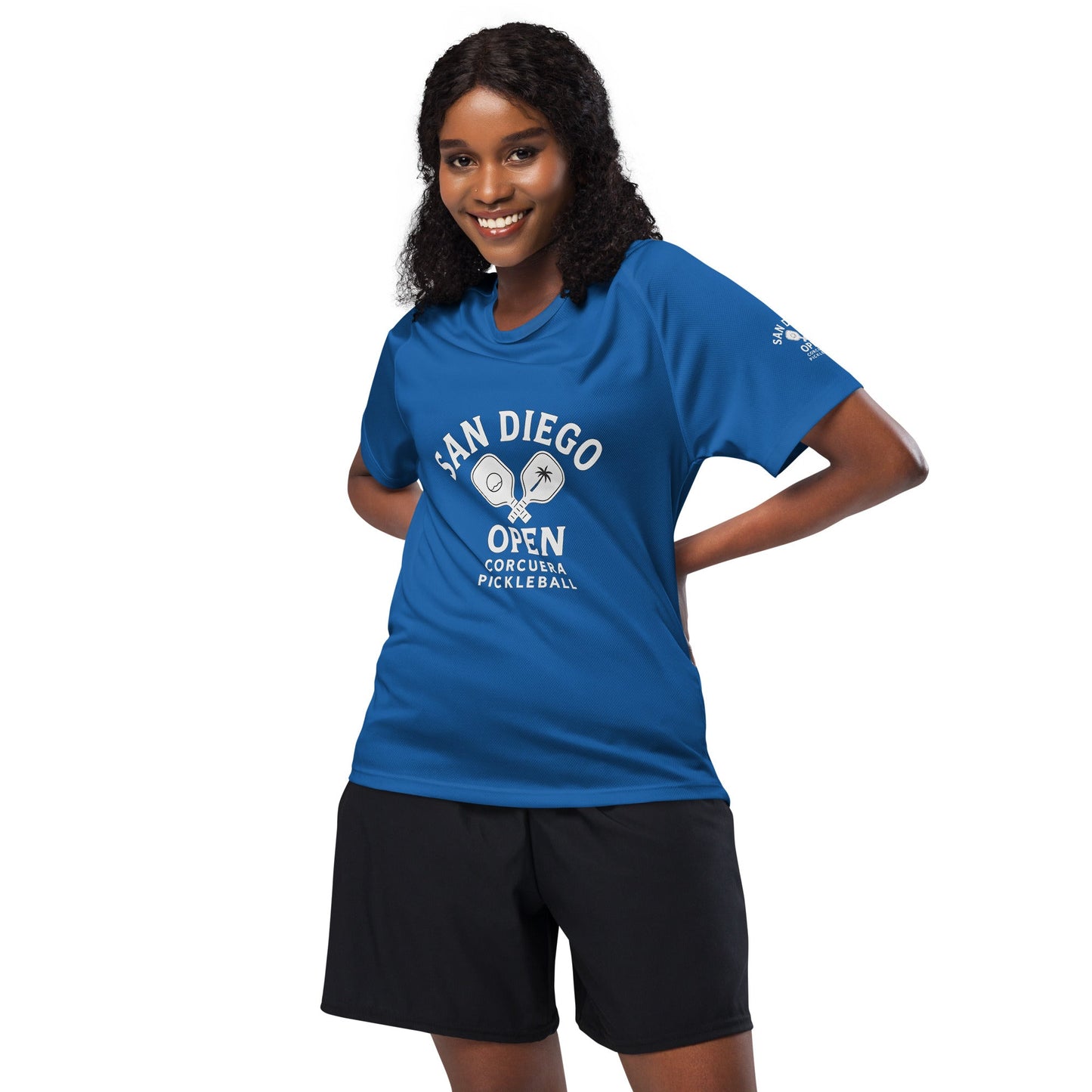 Pickleball San Diego Open Jersey – unisex pickleball jersey, neon orange back | Corcuera Padel Club