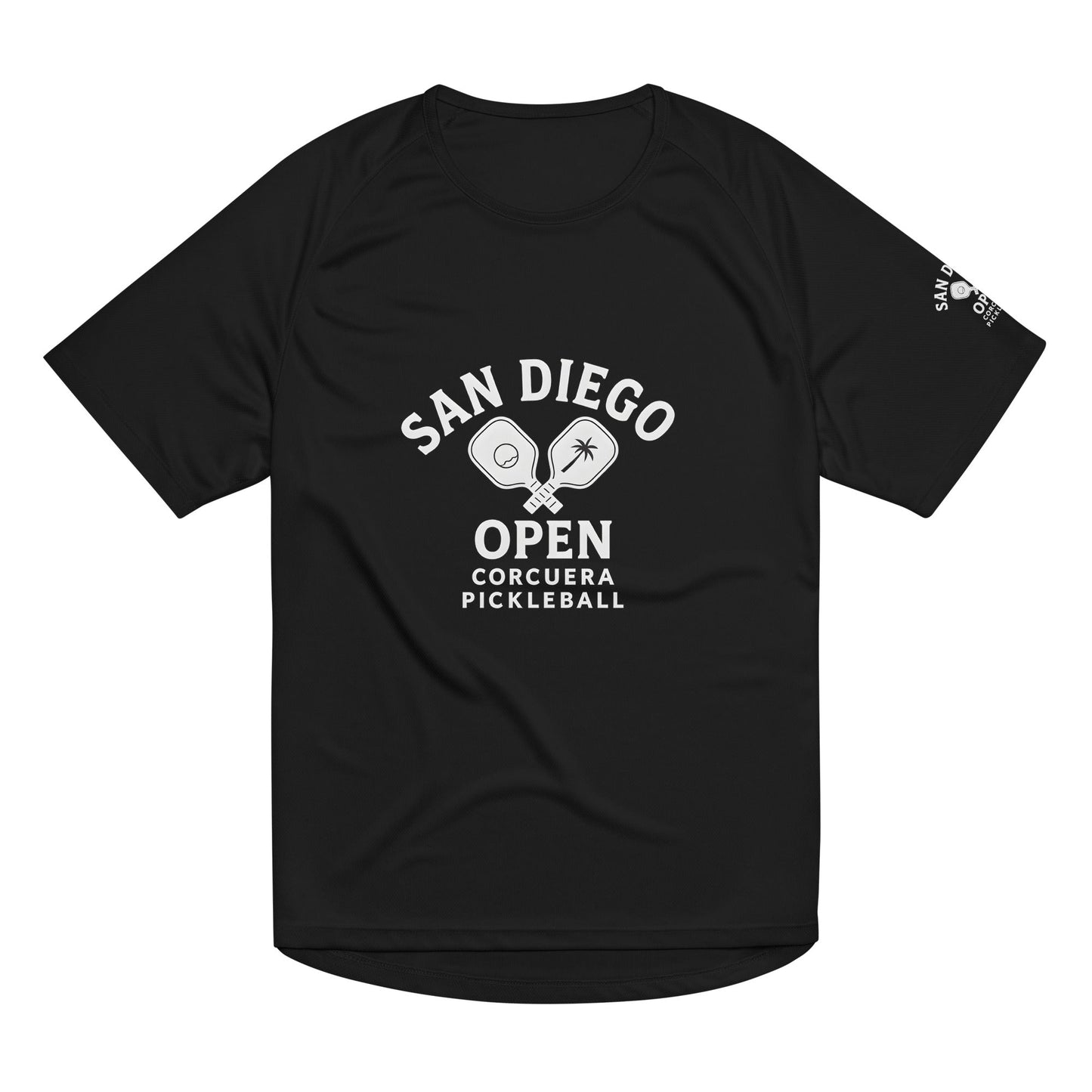 Pickleball San Diego Open Jersey – unisex pickleball jersey, black front | Corcuera Padel Club