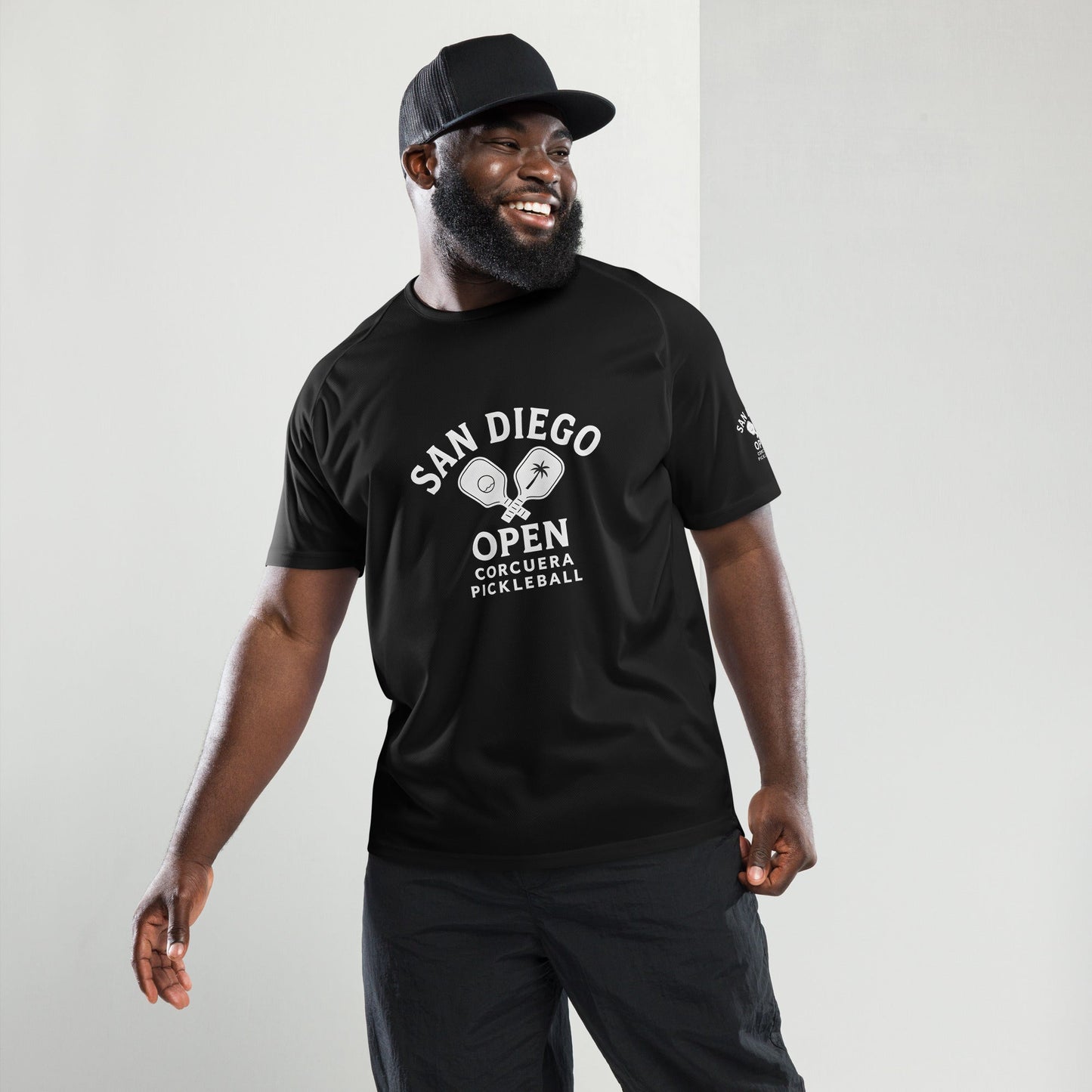 Pickleball San Diego Open Jersey – unisex pickleball jersey, black back | Corcuera Padel Club