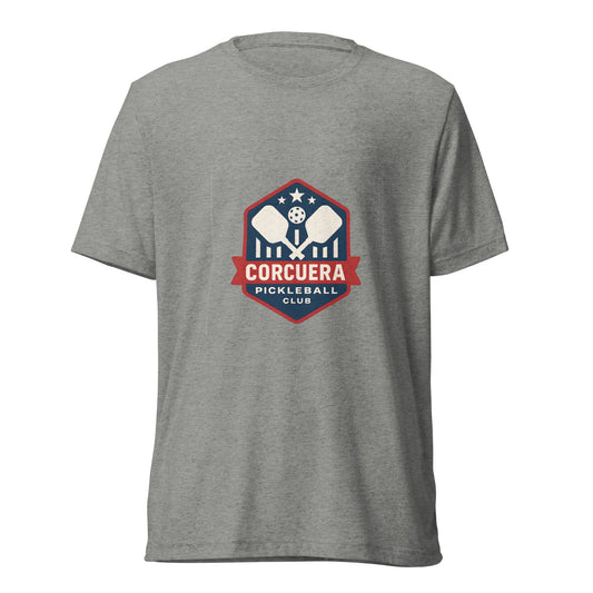 Pickleball USA Team T-Shirt – unisex grey triblend pickleball tee, front | Corcuera Padel Club