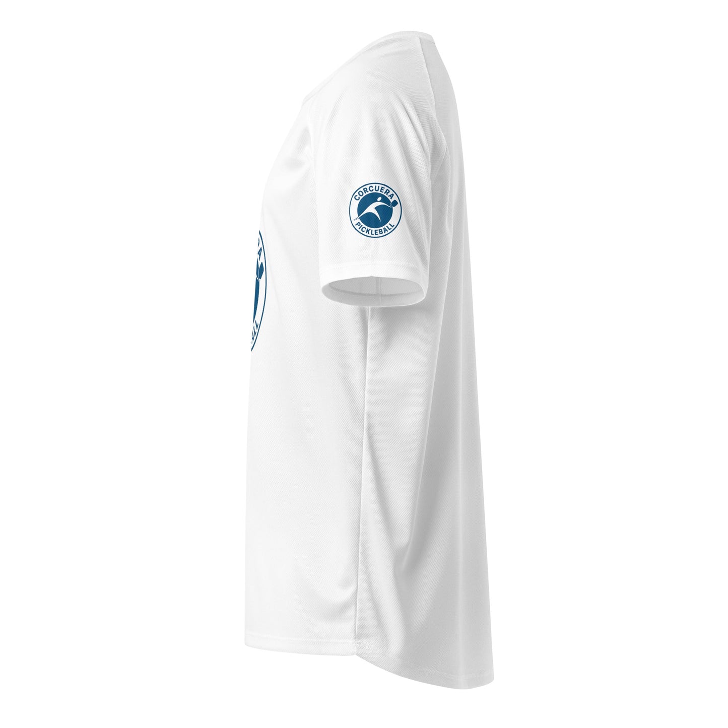 Pickleball Warm Up Jersey – unisex pickleball jersey, close-up | Corcuera Padel Club