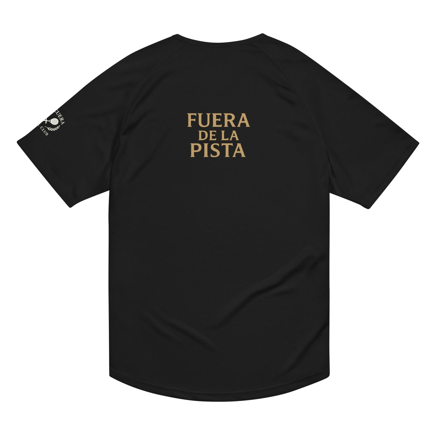 El Lobo the Wolf Player Edition Padel T-Shirt – unisex black padel tee, worn shot | Corcuera Padel Club