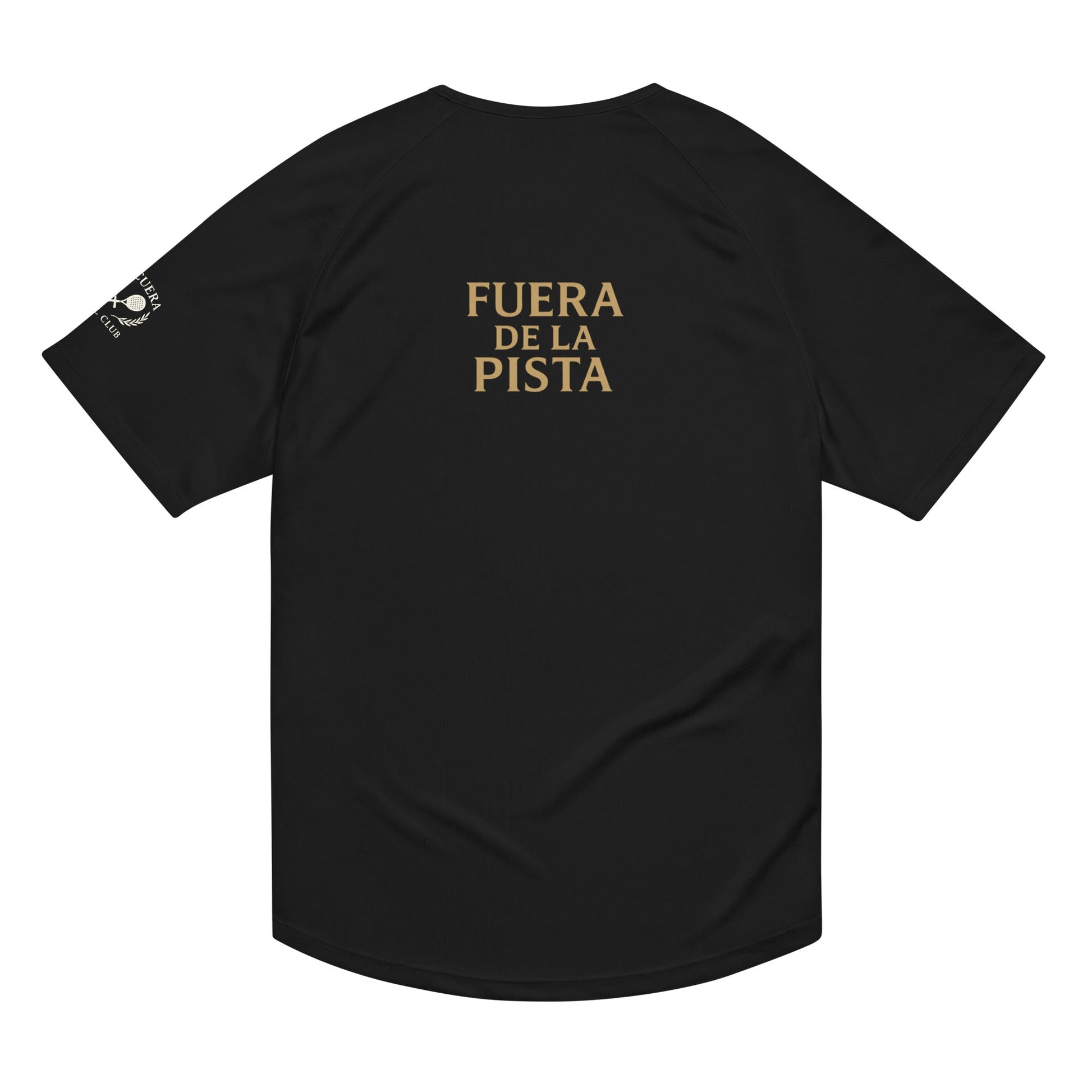 El Lobo the Wolf Player Edition Padel T-Shirt – unisex black padel tee, worn shot | Corcuera Padel Club