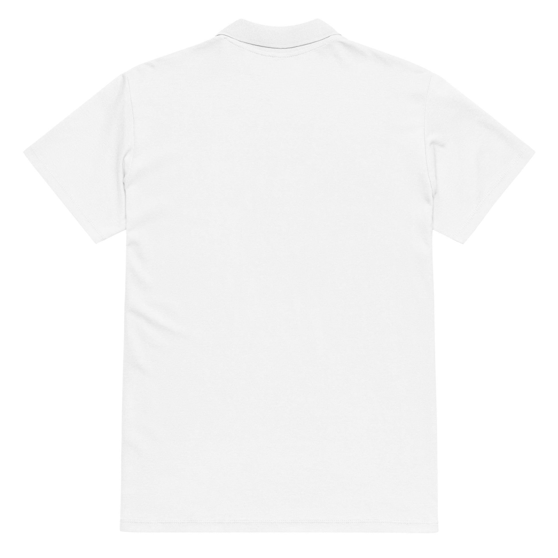 Premium Club Crest Piqué Polo Shirt – unisex padel polo, worn shot | Corcuera Padel Club