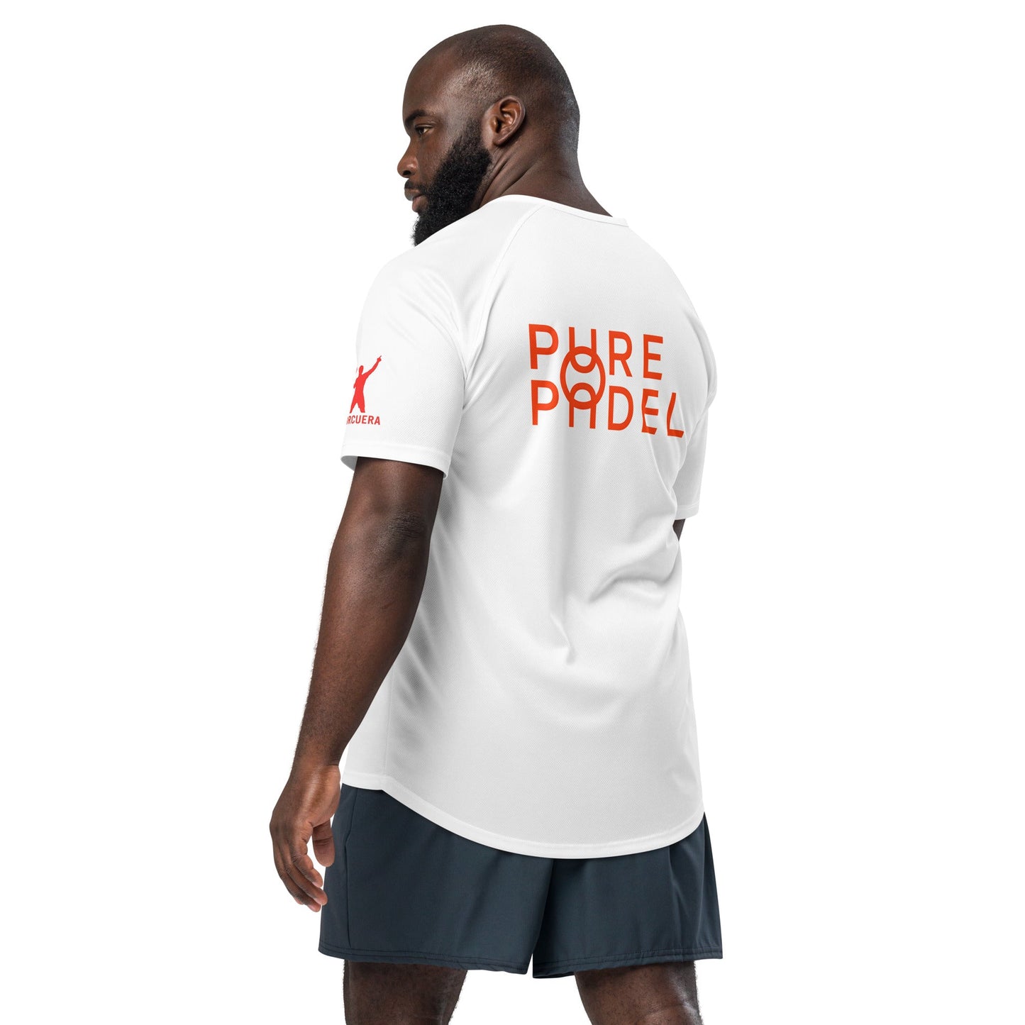 Pure Padel Coaches T-Shirt – unisex padel coaching tee, worn shot | Corcuera Padel Club