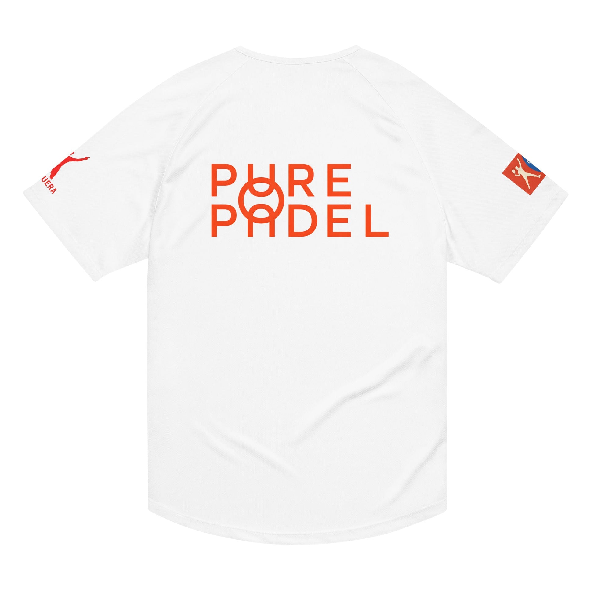 Pure Padel Coaches T-Shirt – unisex padel coaching tee, detail | Corcuera Padel Club