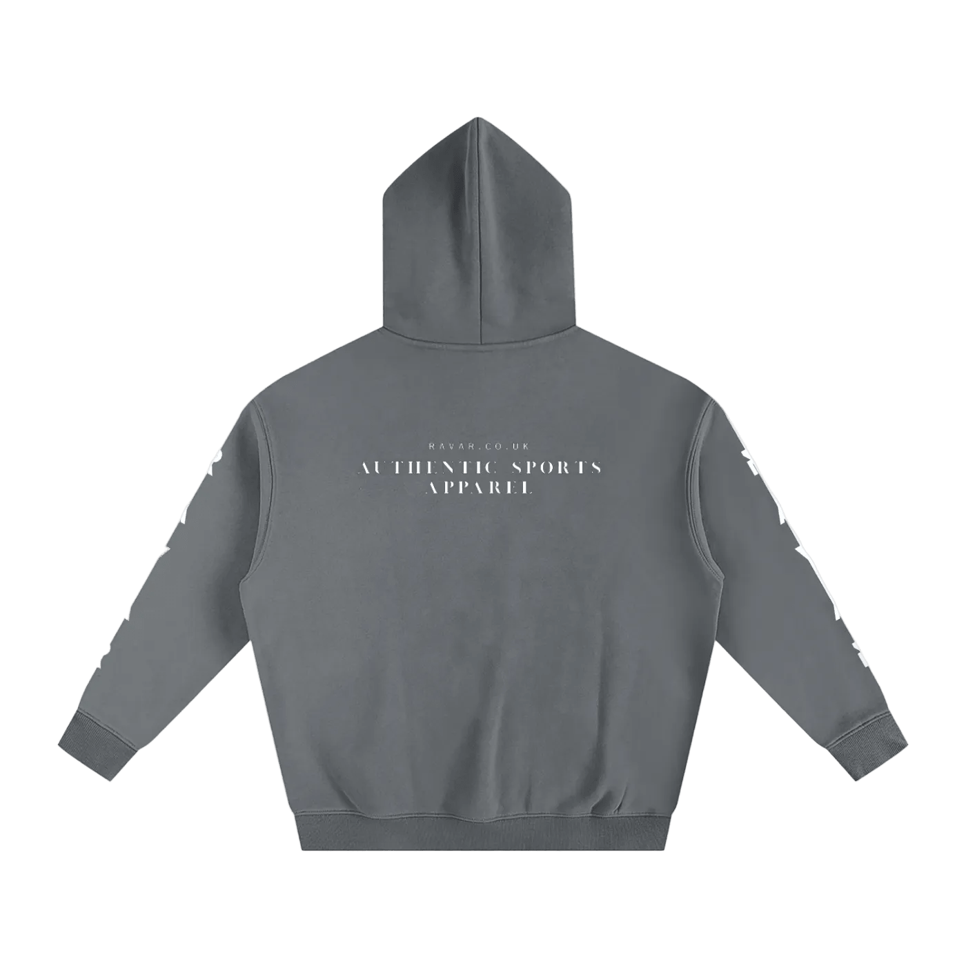 Ravar Arm-Print Heavyweight Padel Hoodie – unisex padel hoodie, close-up | Corcuera Padel Club