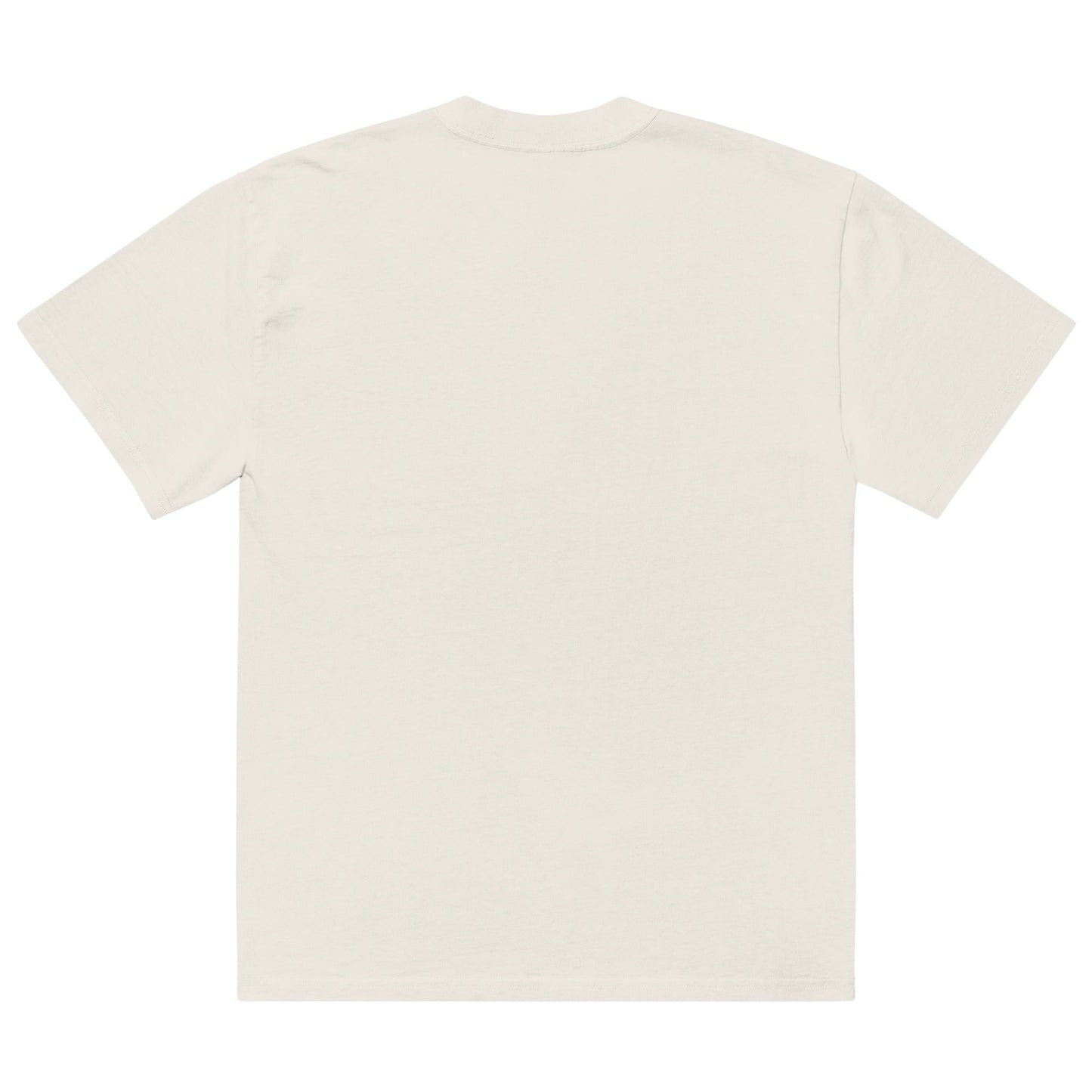 Sunset Oversized Faded T-Shirt – unisex oversized padel tee, flat lay | Corcuera Padel Club