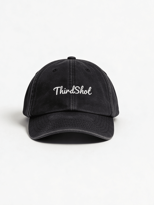 Third Shot Vintage Low Profile Padel Cap — Black - Corcuera Padel Club