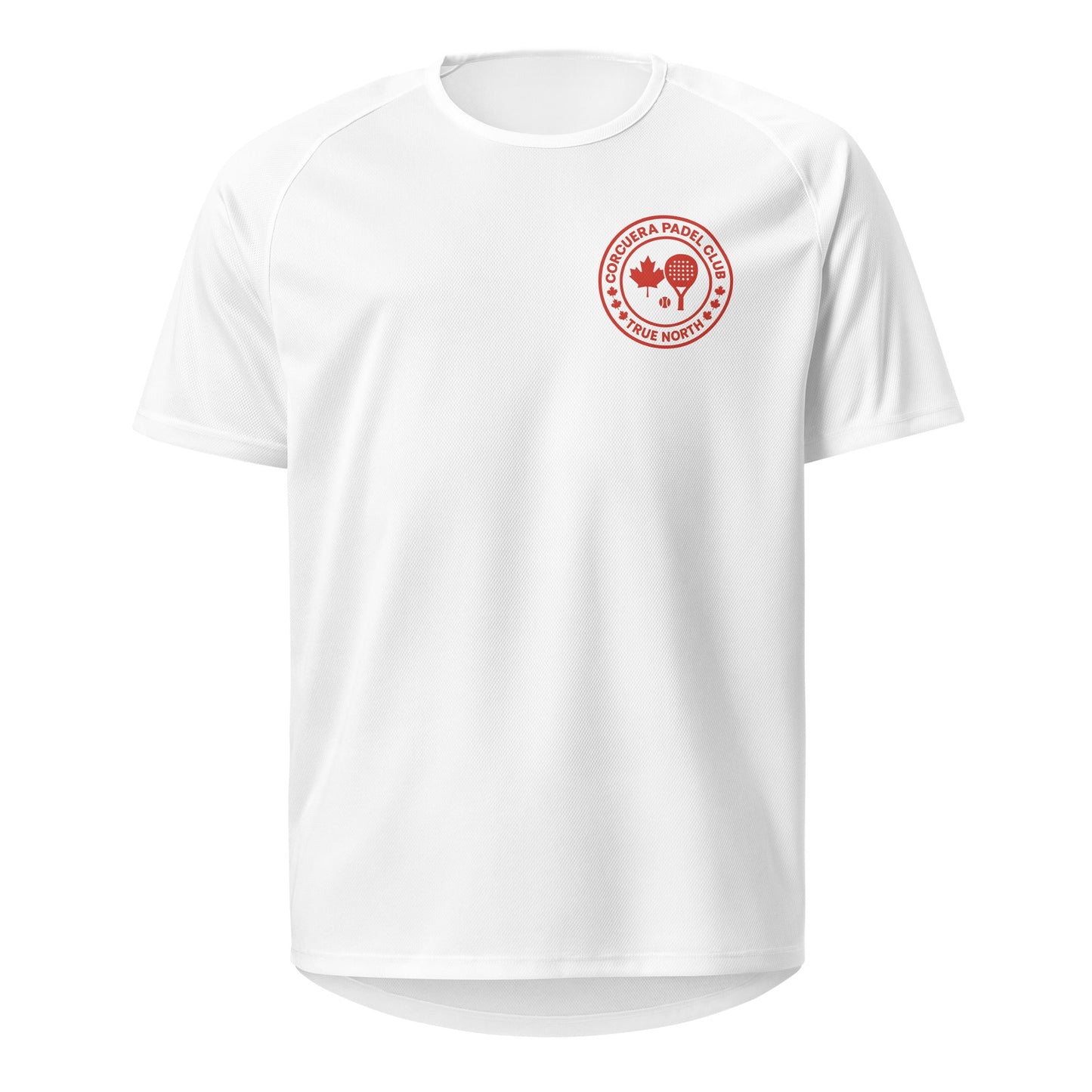 True North Canada Padel Club Players T-Shirt – unisex padel tee, front | Corcuera Padel Club