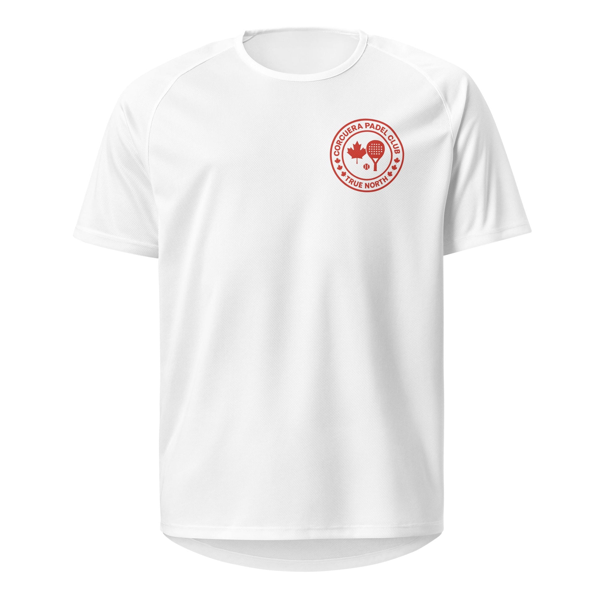 True North Canada Padel Club Players T-Shirt – unisex padel tee, front | Corcuera Padel Club