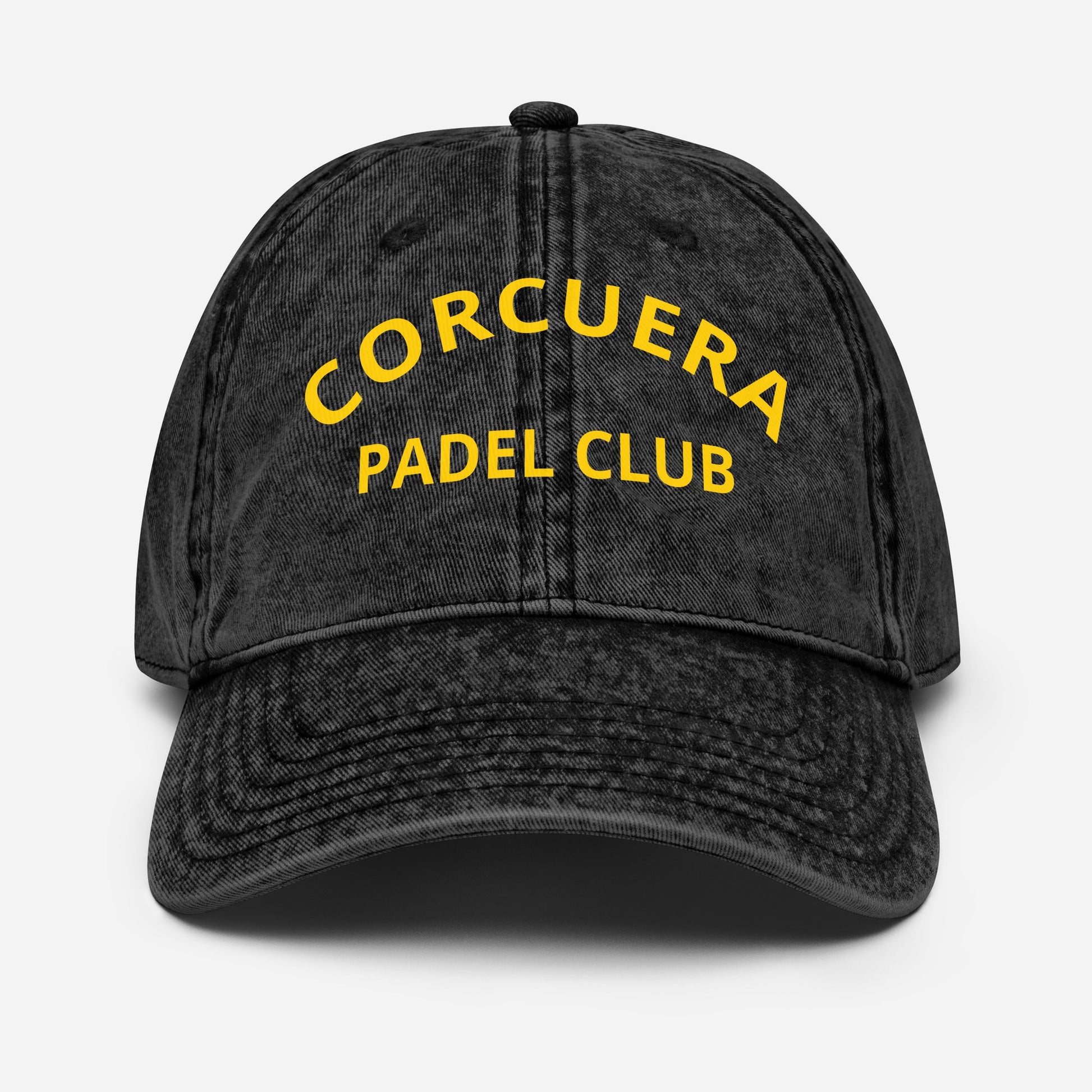 Centre Court Vintage Cotton Twill Cap – padel cap, front | Corcuera Padel Club