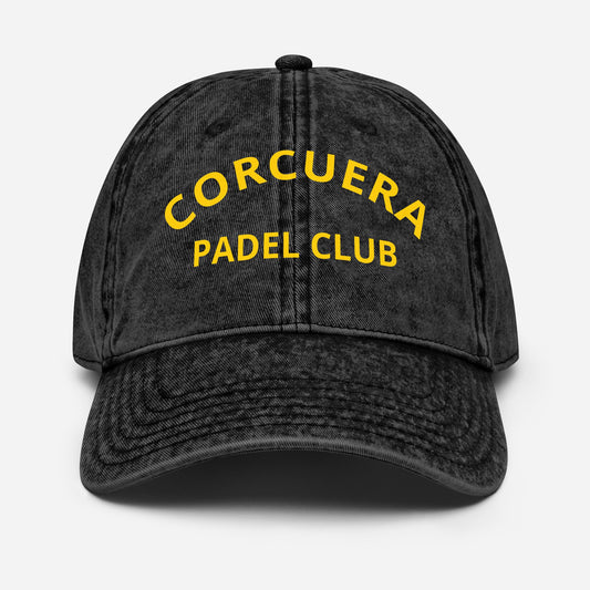 Centre Court Vintage Cotton Twill Cap – padel cap, front | Corcuera Padel Club