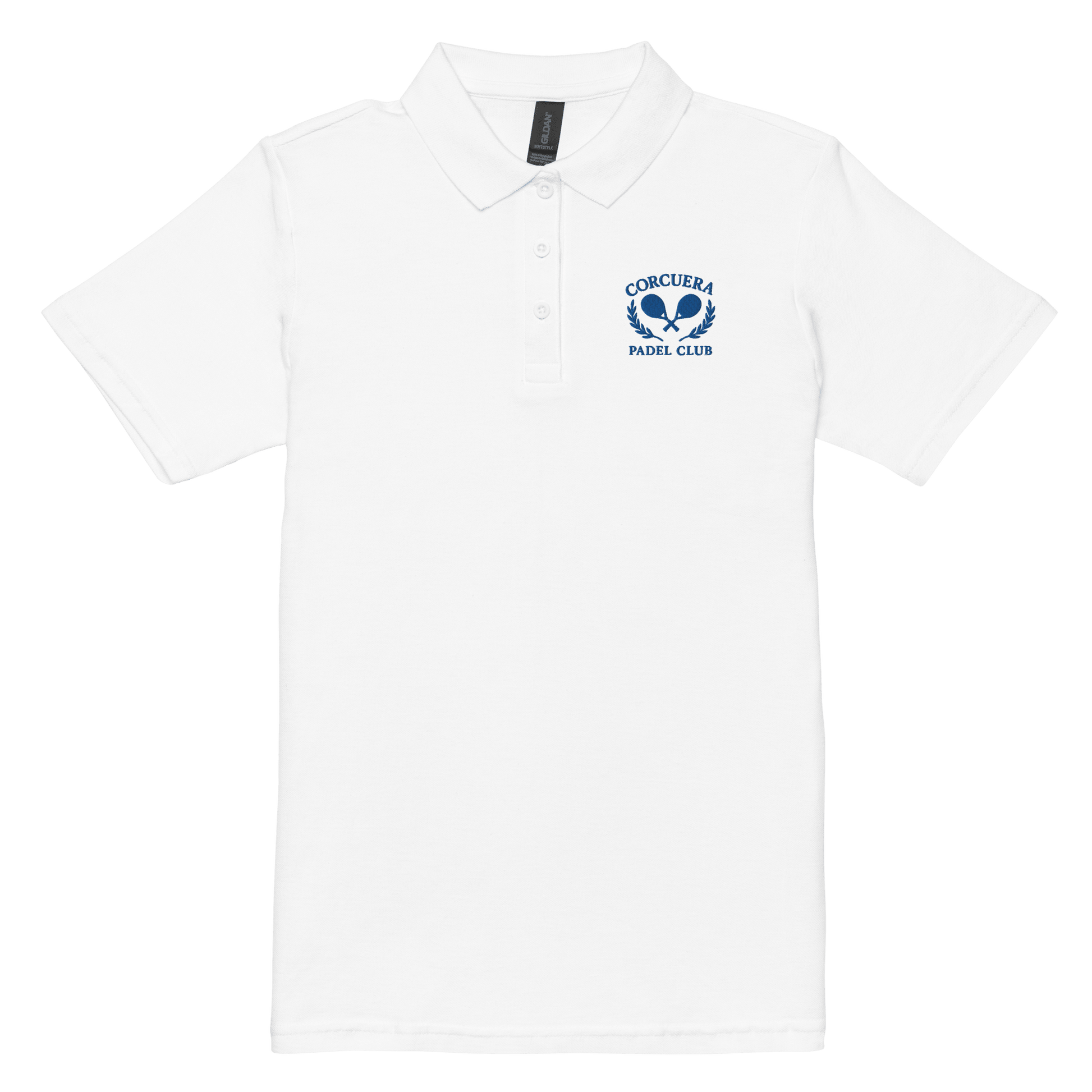 Women's Padel Polo, Piqué Cotton – women's padel polo shirt, front | Corcuera Padel Club