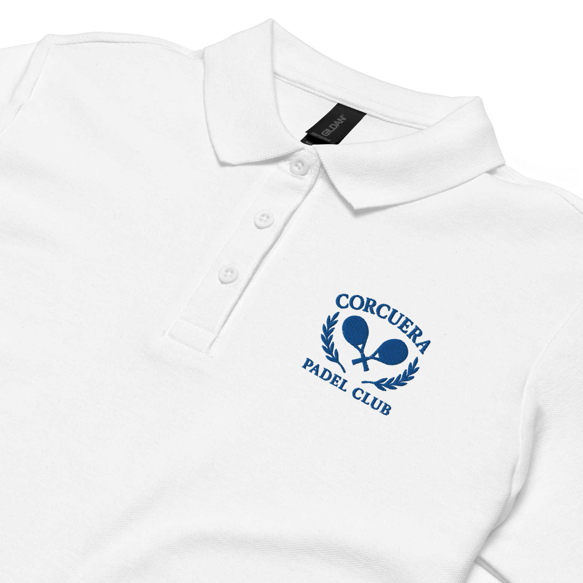 Women's Padel Polo, Piqué Cotton – women's padel polo shirt, detail | Corcuera Padel Club